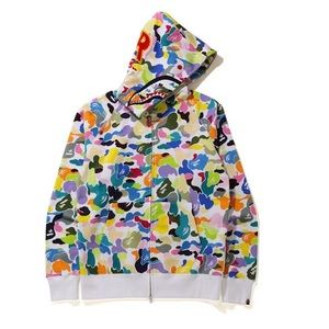BAPE Multi Camo Shark Full Zip "Ponr" Hoodie